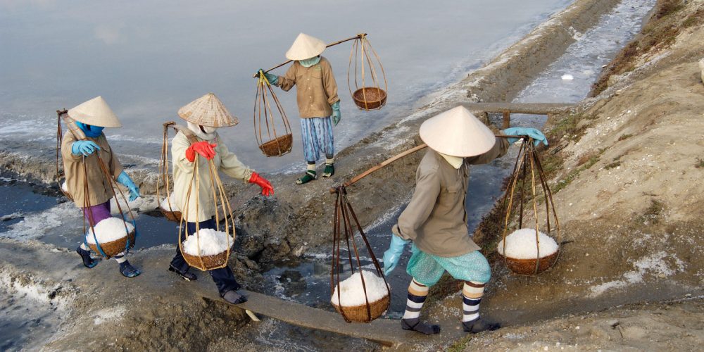 Salt Harvest, Nha Trang, Vietnam