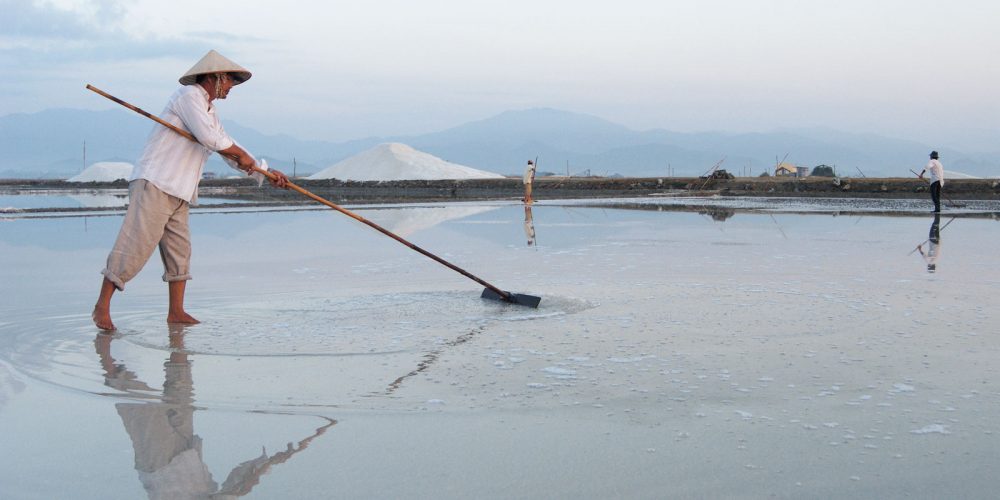 Salt Harvest, Nha Trang, Vietnam